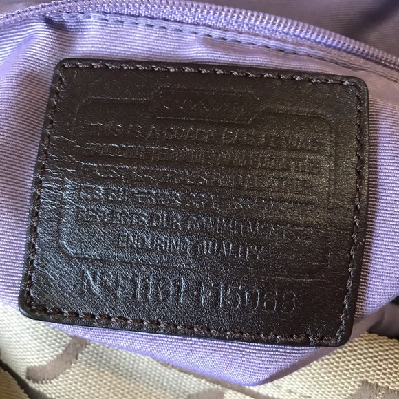 Coach Brown Signature Canvas Hobo Shoulder Purse - Picture 8 of 9